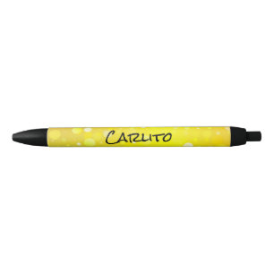 Schwarz-Gelbe Kreise Textink-Pen Kugelschreiber