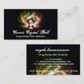 Schwarz-gelbe Kristallkugel Energie Reiki Meditati Visitenkarte (Vorne/Hinten)