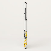 Schwarz-Gelbe Pfau & Kirschblüten Jugendstil Case-Mate iPhone Hülle (Hinten/Links)