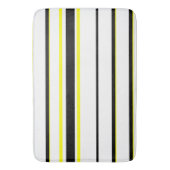 Schwarz-gelbe, weiße und graue Streifen Badematte (Vorderseite Vertikal)