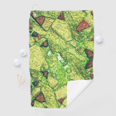 Schwarz-gelber bemalter Vulkangestein zeichnend Golfhandtuch (Insitu)