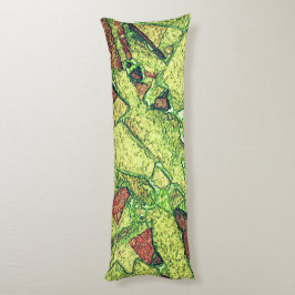 Schwarz-gelber bemalter Vulkangestein zeichnend Seitenschläferkissen