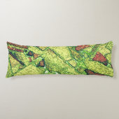 Schwarz-gelber bemalter Vulkangestein zeichnend Seitenschläferkissen (Vorderseite)