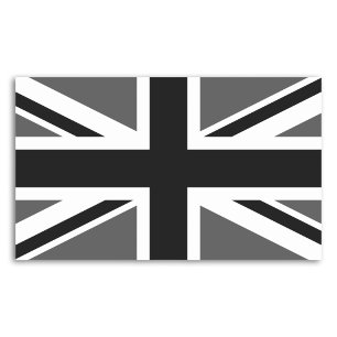 Schwarz-gelber Union Jack Rechteckiger Aufkleber