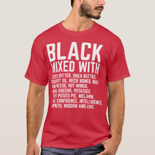 Schwarz gemischt mit Kokosbutterbrille u.a. T-Shirt