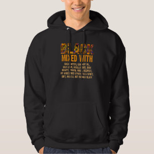 Schwarz gemischt mit Shea Butter Melanin Afro Amer Hoodie