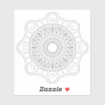 Schwarz Geometric Mandala v2 Sticker