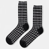Schwarz Geometrisch Socken (Linkes Detail)