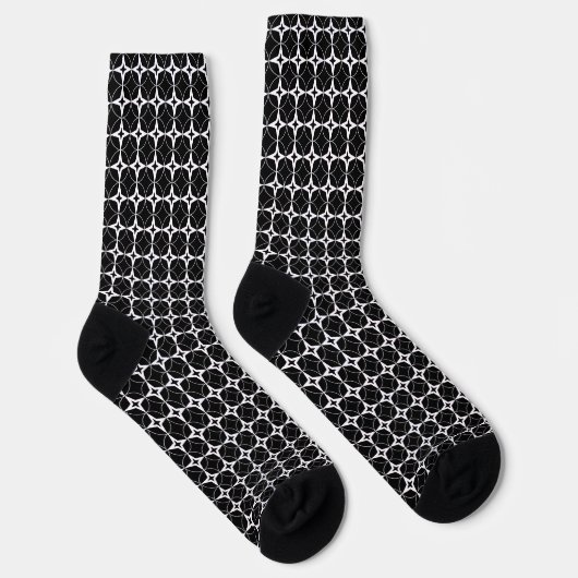 Schwarz Geometrisch Socken (Rechts)