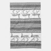 Schwarz Geometrische Muster im Südwesten des Jacke Geschirrtuch (Vertikal)