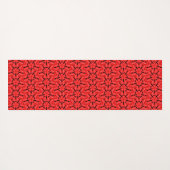 Schwarz-geometrisches Muster der skulpturenroten K Yogamatte (Rückseite (Horizontal))