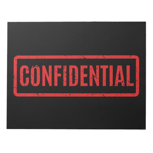 Schwarz geprägter konfidenter Notepad Notizblock (Vorderseite)