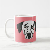 Schwarz Gepunkteter Dalmatiner Dog Kaffee Tasse (Links)
