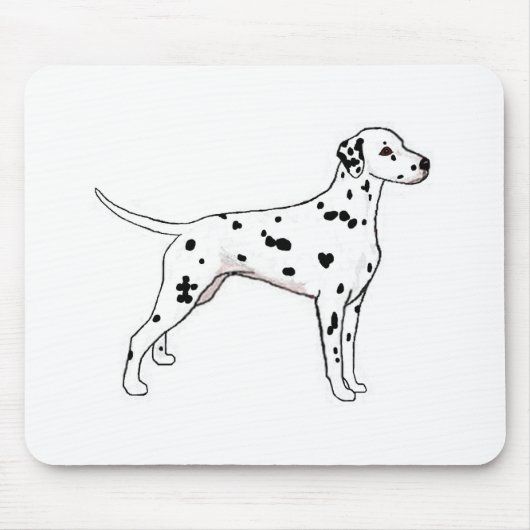 Schwarz-Gepunkteter Dalmatiner Mousepad (Vorne)