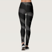 Schwarz gerippt, nahtlos hell blain schwarz. leggings (Rückseite)
