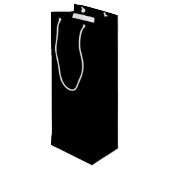 Schwarz Geschenktüte Für Weinflaschen (Rückseite Schrägansicht)