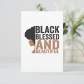 Schwarz Gesegnet und schön Afro History Monat Dankeskarte (Stehend Vorderseite)