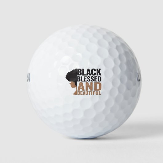 Schwarz Gesegnet und schön Afro History Monat Golfball (Vorderseite)