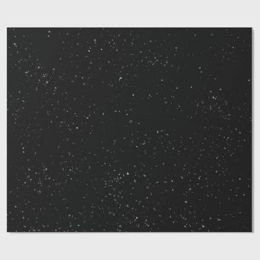 Schwarz gesprenkelt  geschenkpapier (Flach)