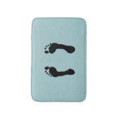 Schwarz-Gestempelte Abdrücke (blau) Badematte (Vorderseite Vertikal)