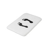 Schwarz-Gestempelte Abdrücke (weiß) Badematte (Schrägansicht)