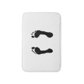 Schwarz-Gestempelte Abdrücke (weiß) Badematte (Vorderseite Vertikal)