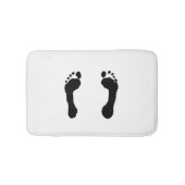 Schwarz-Gestempelte Abdrücke (weiß) Badematte (Vorderseite)