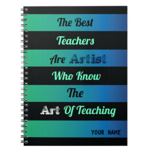 schwarz gestreift auf aquamarinem, blauem Hintergr Notizblock