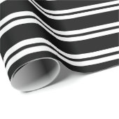 Schwarz gestreift geschenkpapier (Rolleneckpunkt)
