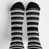 Schwarz gestreifte Socken – Fetter monochromer Sti (Oben)
