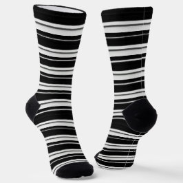 Schwarz gestreifte Socken – Fetter monochromer Sti