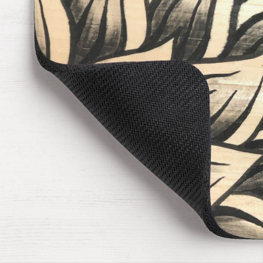 Schwarz gestrichene Sonnenblumenmousepad Mousepad (Ecke)