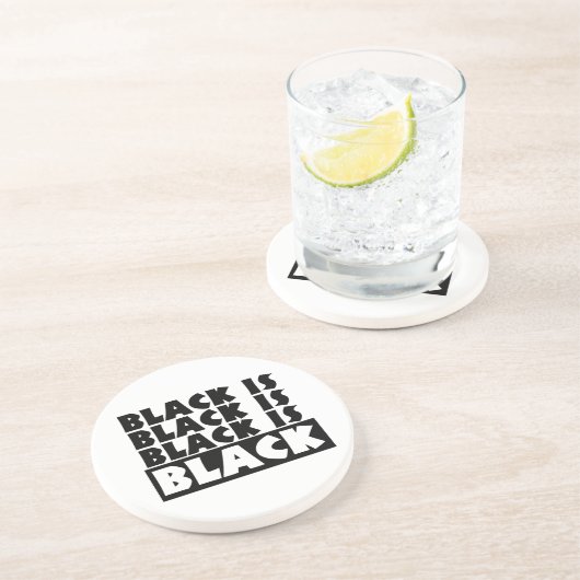 Schwarz Getränkeuntersetzer (Seite)