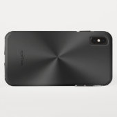 Schwarz glänzende Imitate aus Edelstahl Case-Mate iPhone Hülle (Rückseite (Horizontal))