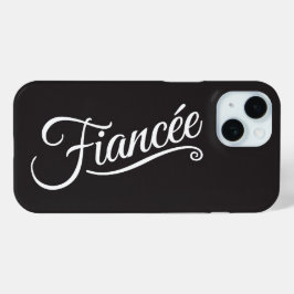 Schwarz glänzende weiße Fiancen Case-Mate iPhone Hülle