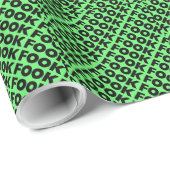 Schwarz glänzendes Papier Geschenkpapier (Rolleneckpunkt)