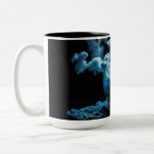 Schwarz & Glas als rauchen Abstrakt Moderne Zweifarbige Tasse (Links)