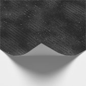 Schwarz-Glitzer-Streifen Geschenkpapier (Ecke)