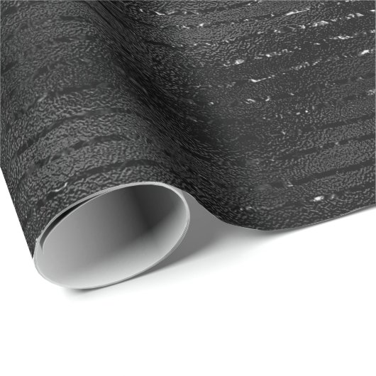Schwarz-Glitzer-Streifen Geschenkpapier (Rolleneckpunkt)