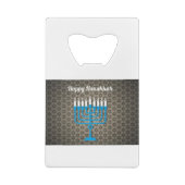 schwarz glücklicher hanukkah geldbeutel flaschenöffner (Rückseite)