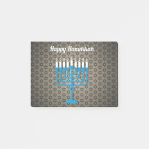 schwarz glücklicher hanukkah post-it klebezettel