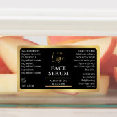 Schwarz & Gold 1 OZ 30 ml Kosmetische Flasche Wass Etiketten (Befestigt)