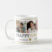 Schwarz & Gold 5 Foto Collage Großmutter Muttertag Kaffeetasse (Links)