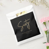 Schwarz & Gold 60. Geburtstagsfeier Geschenktütchen (Versiegelt)