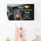 Schwarz | Gold Abschluss Custom Foto Class of 2025 Banner (Insitu)