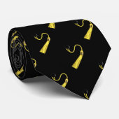 Schwarz-Gold-Abschluss Krawatte (Gerollt)