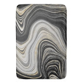 Schwarz-Gold-Agate-Design Badematte (Vorderseite Vertikal)