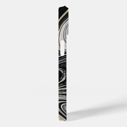 Schwarz-Gold-Agate-Design Case-Mate iPhone Hülle (Rückseite / Rechts)