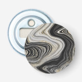 Schwarz-Gold-Agate-Design Flaschenöffner (Vorderseite)