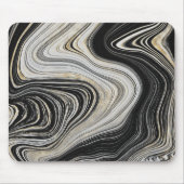 Schwarz-Gold-Agate-Design Mousepad (Vorne)